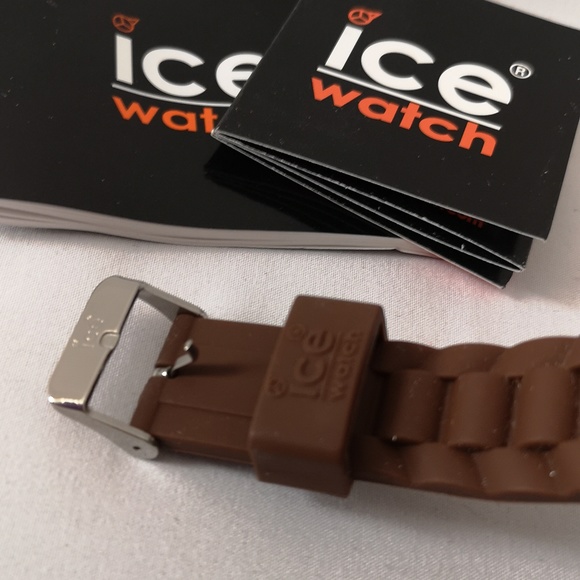 New in Box Ice Watch Belgium Brown Weave Quality Rubber Band Brown Cooper Face - Picture 6 of 7